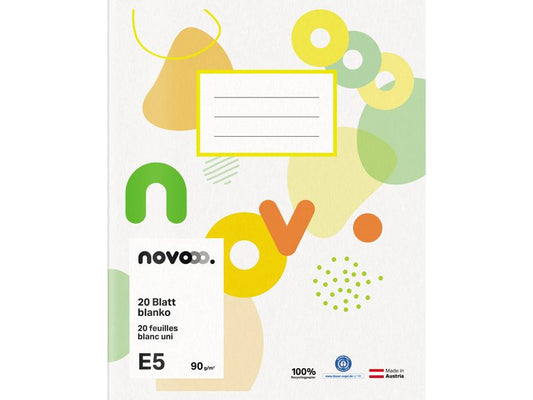 novooo. Cahier d'école E5, vierge 90g 20 Pièce/s