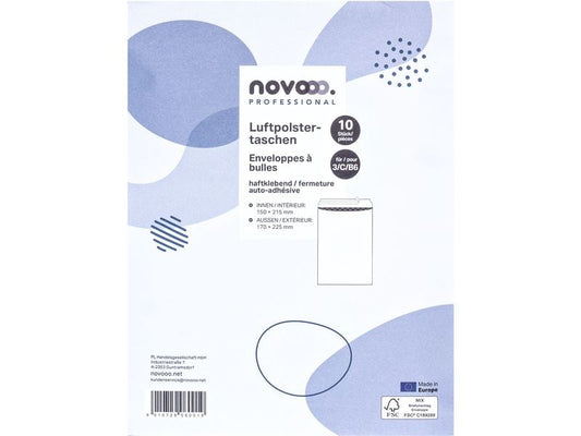 novooo. Pochette rembourrée à bulles d’air Taille 3 Blanc, 10 pièces