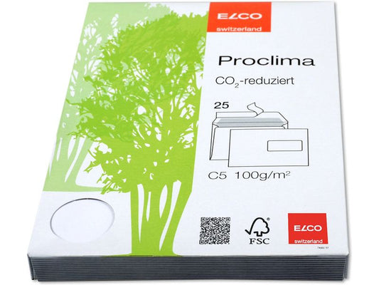 ELCO Enveloppe avec fenêtre Proclima C5, Droite, 25 Pièce/s