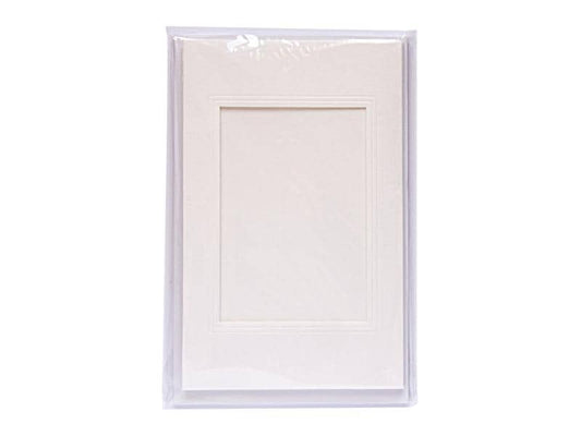 Folia Carte passe-partout 220g/m2  perle carrée blanc