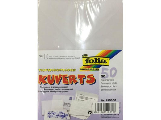 Folia Enveloppe 110 x 155 mm Transparent 50 Pièce/s