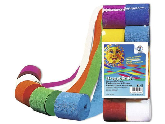 URSUS Papier crêpe Bandes de crêpe 10 rouleaux