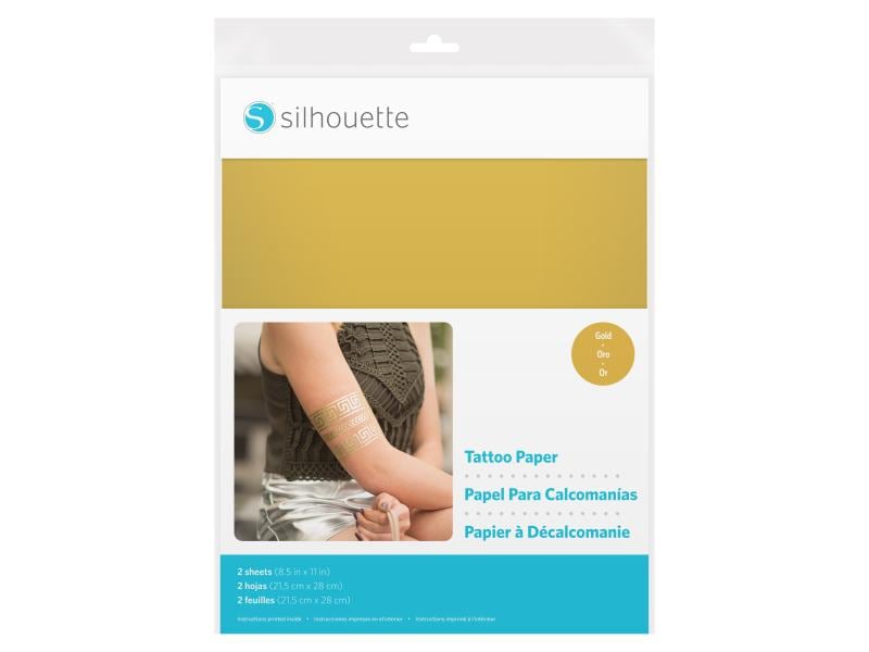 Silhouette Papier à tatouage Or Or