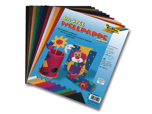 Folia Papier ondulé 10 couleurs assorties