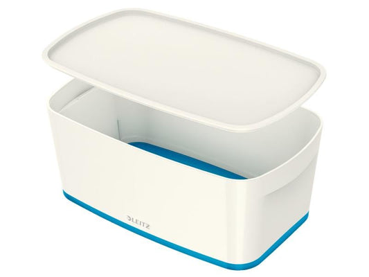 Leitz Boîte de rangement MyBox Petit Blanc;  Bleu
