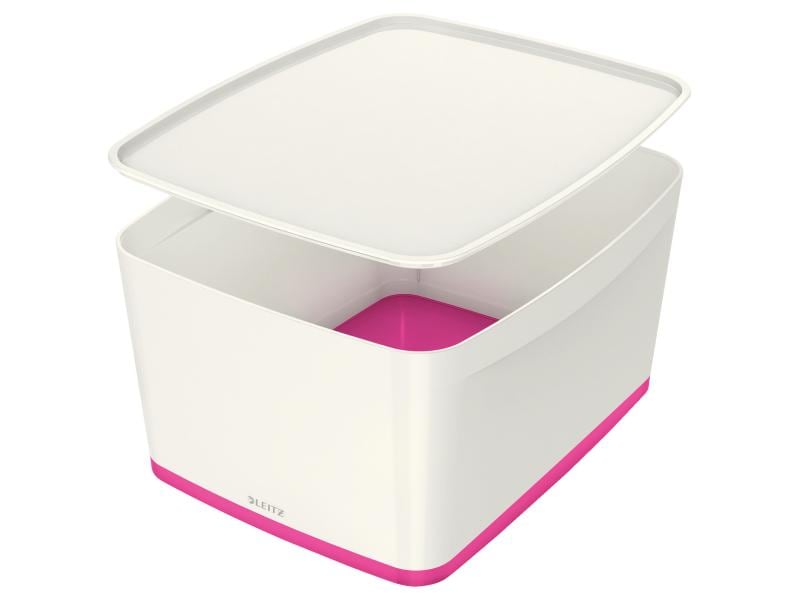 Leitz Boîte de rangement MyBox Grand Blanc/Rose