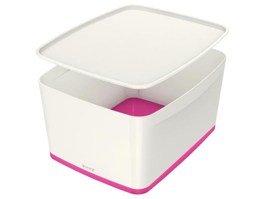 Leitz Boîte de rangement MyBox Grand Blanc/Rose