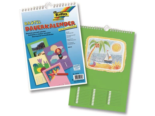 Folia Calendrier perpétuel A4, multicolore