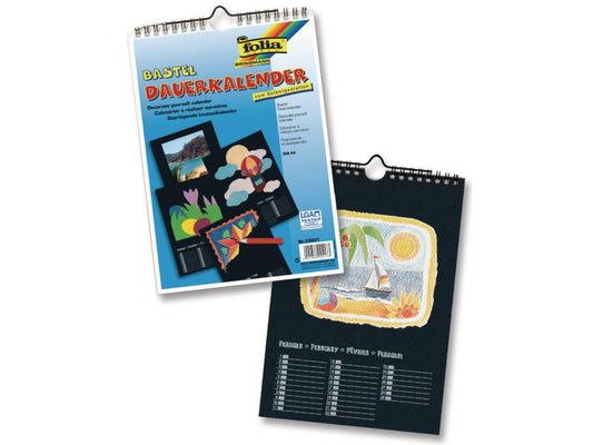 Folia Calendrier perpétuel A4, noir