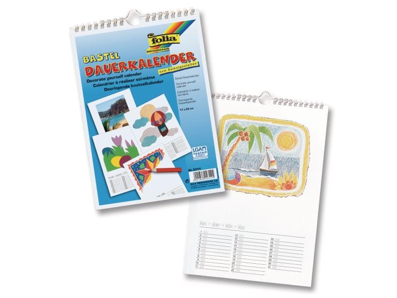 Folia Calendrier perpétuel 17 x 24 cm, blanc