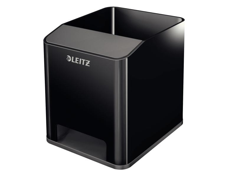 Leitz Pot à crayons Wow Sound Duo Color Noir