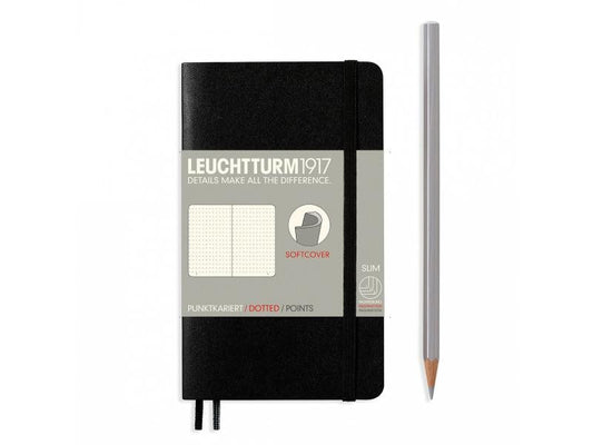 Leuchtturm Carnet de notes Pocket A6, Pois, Noir