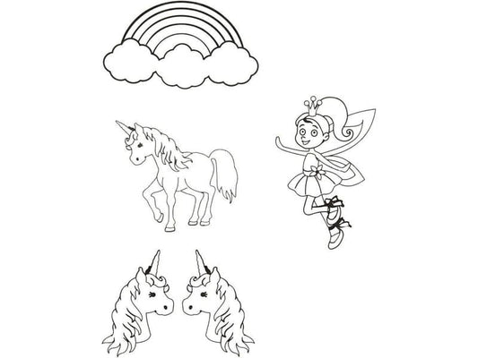 Creativ Company Film rétractable 10.5 x 14.5 cm Licorne, 4 pièces