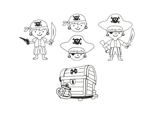 Creativ Company Film rétractable 10.5 x 14.5 cm Pirate, 4 pièces