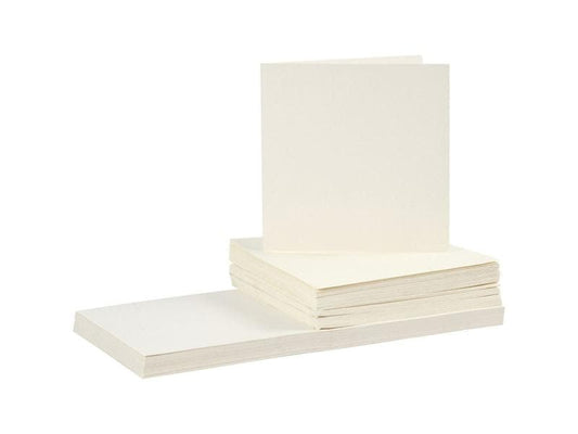 Creativ Company Carte vierge 15 x 15 cm 50 Set, Beige