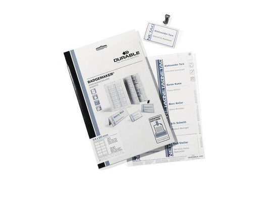 DURABLE Étiquettes porte-noms 54 x 90 mm mm, 20 feuille