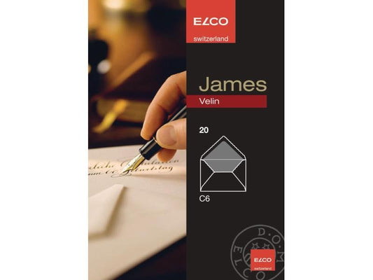 ELCO Enveloppe James Velin C6 sans fenêtre, 20 pièces