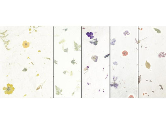 URSUS Papier de bricolage Botanica 23 x 33 cm, 35 g/m², 5 feuilles
