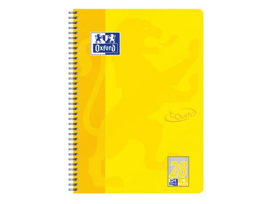 Oxford Carnet de notes Cahier Touch College, A4, quadrillé, jaune soleil