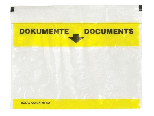 ELCO Pochette pour documents Quick Vitro C6 250 pièces, transparent