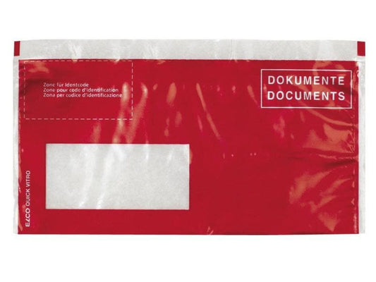 ELCO Pochette pour documents Quick Vitro C5/6 Fenêtre gauche, 250 pièces