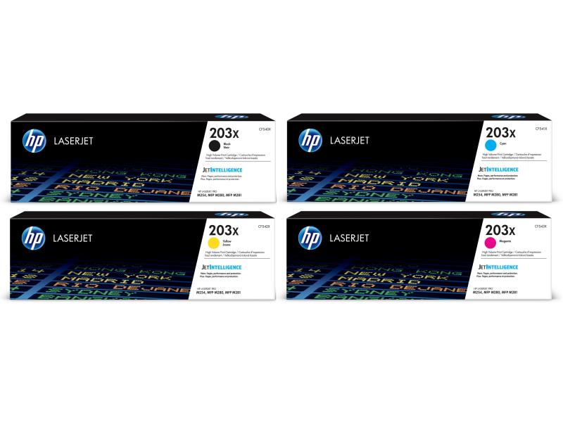 HP Rainbow Kits Nr. 203X (CF540X-CF543X) SW/C/M/Y