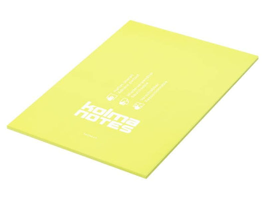 Kolma Fiche de bloc-notes NOTES A5 Jaune, 50 feuilles