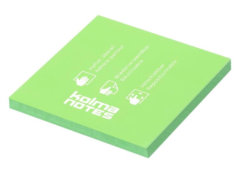 Kolma Fiche de bloc-notes NOTES 76 x 76 mm Vert clair, 100 feuilles
