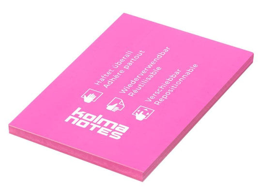 Kolma Fiche de bloc-notes Notes A7 Rose, 100 feuilles