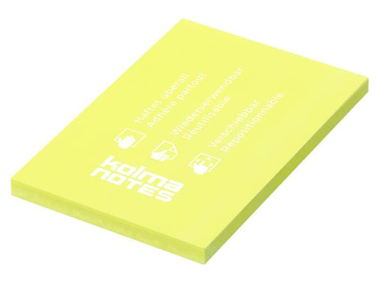 Kolma Fiche de bloc-notes NOTES A7 Jaune, 100 feuilles