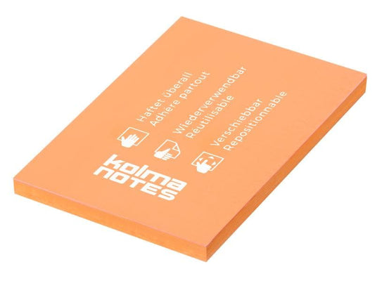 Kolma Fiche de bloc-notes NOTES A7 Orange, 100 feuilles