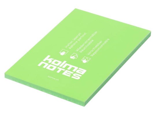 Kolma Fiche de bloc-notes NOTES A6 Vert clair, 100 feuilles