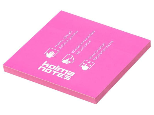 Kolma Fiche de bloc-notes NOTES 76 x 76 mm Rose, 100 feuilles