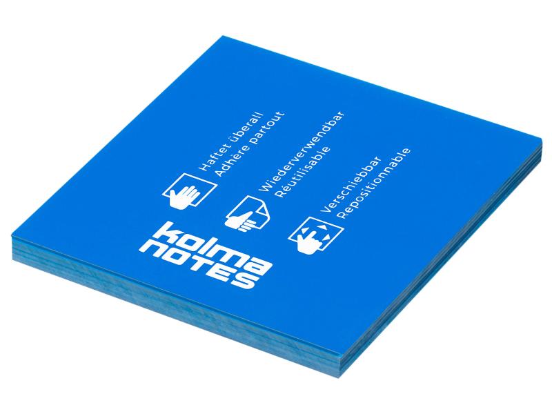 Kolma Fiche de bloc-notes NOTES 76 x 76 mm Bleu, 100 feuilles