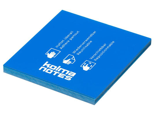 Kolma Fiche de bloc-notes NOTES 76 x 76 mm Bleu, 100 feuilles