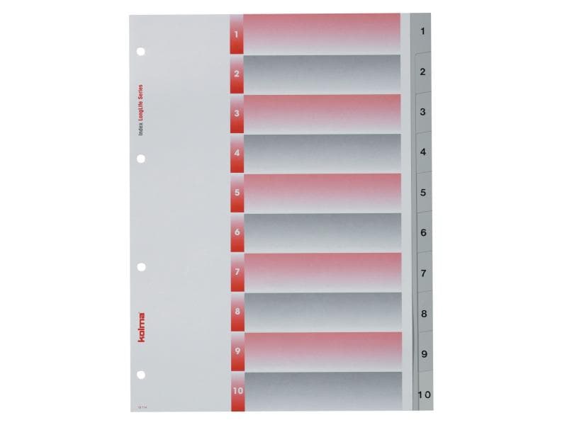 Kolma Registre A4 LongLife 1-10