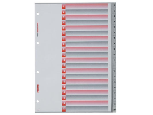 Kolma Registre A4 LongLife 1-20