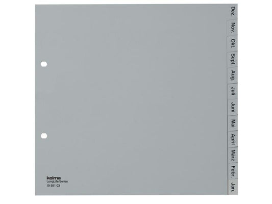 Kolma Registre A4 LongLife Déc-Jan (en), couverture partielle