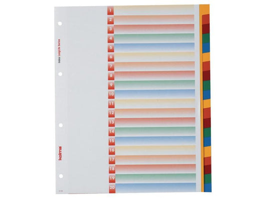 Kolma Registre A4 XL LongLife 1-20 En couleur
