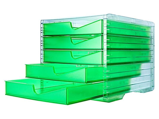 Styro Boîte à tiroirs Swingbox NEONline Vert, 5 tiroirs