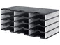Styro Rangement pour documents styrodoc trio Noir, 12 compartiments