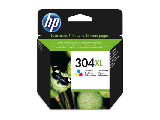 HP Encre Nr. 304XL (N9K07AE) Cyan/Magenta/Yellow