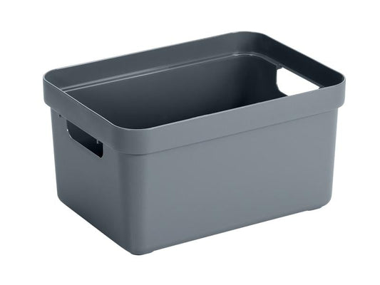 Sigma Home Boîte de rangement 13 l Bleu/Gris