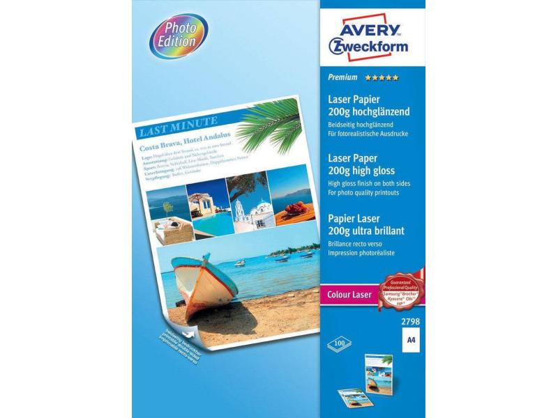 Avery Zweckform Papier photo Colour Laser A4 200 g/m² 100 Pièce/s