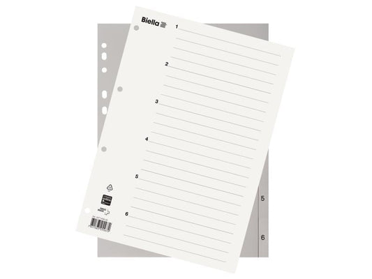 Biella Registre A4 1-6 avec feuille d'index