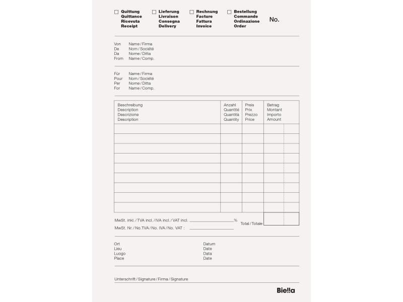 Biella Bloc autocopiant Copy Block A5 bloc polyvalent