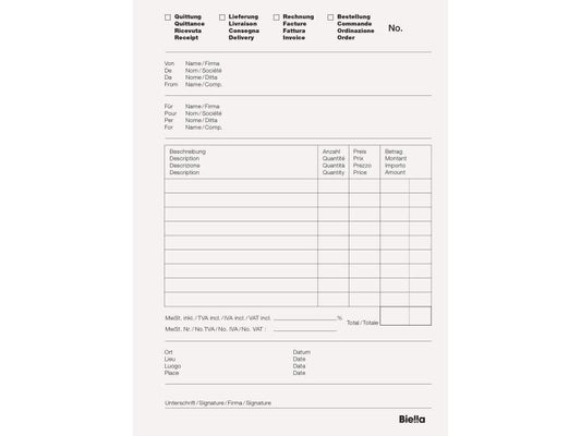 Biella Bloc autocopiant Copy Block A5 bloc polyvalent