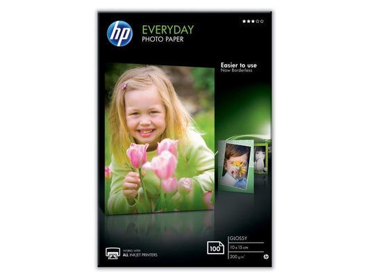 HP Papier photo 10 x 15 cm 200 g/m² 100 Pièce/s