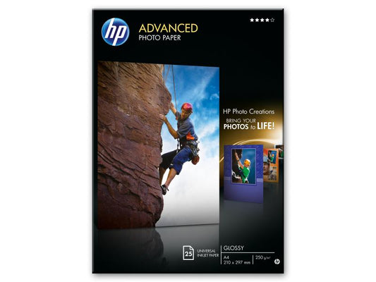 HP Papier photo A4 250 g/m² 25 Pièce/s