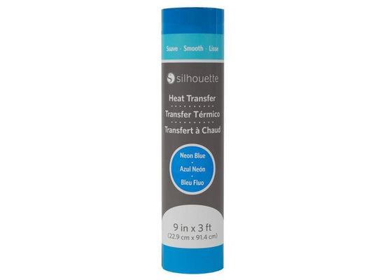 Silhouette Film thermocollant 22.9 x 91.4 cm bleu fluo, lisse